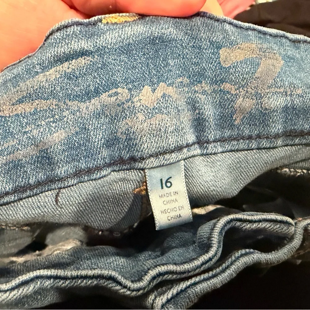 Seven7 Tummyless High Rise Skinny Blue Women's Jeans Size 16